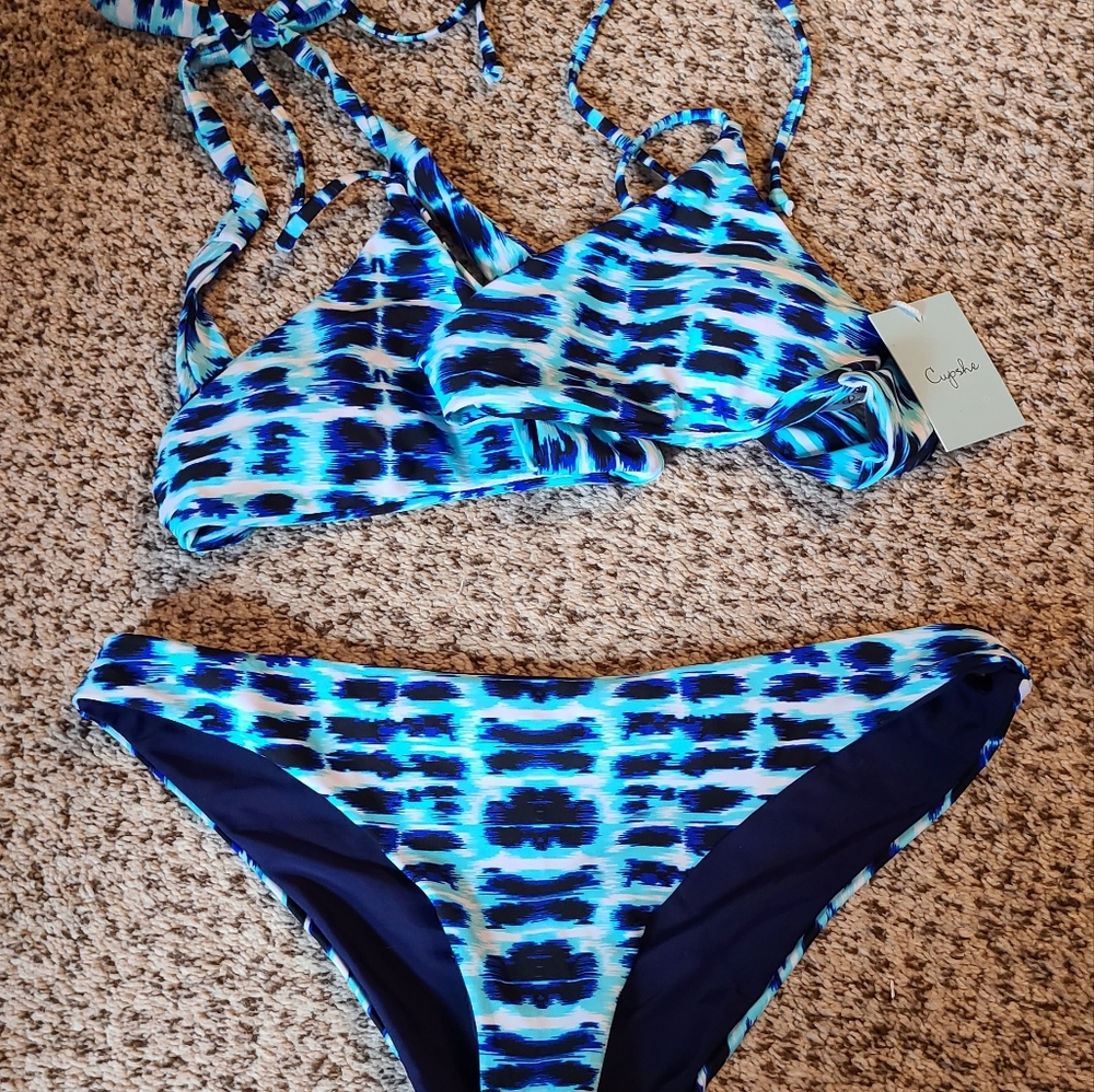 Brand new Cupshe Lucky Guess Tie Dye swimsuit